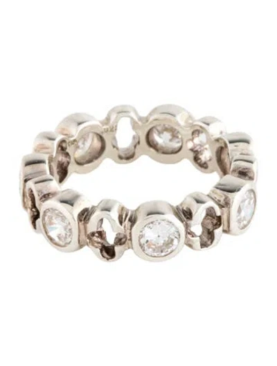 Pre-owned Loree Rodkin Cubic Zirconia Cutout Band In Multicolor