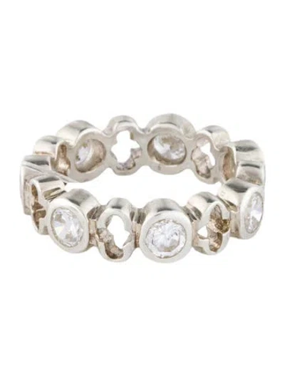 Pre-owned Loree Rodkin Cubic Zirconia Eternity Band In Multi