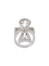 Loree Rodkin Diamond Maltese Cross Ring In Metallic