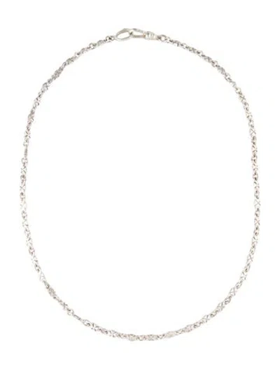 Pre-owned Loree Rodkin Maltese Cross Chain Necklace, 16" In Multi