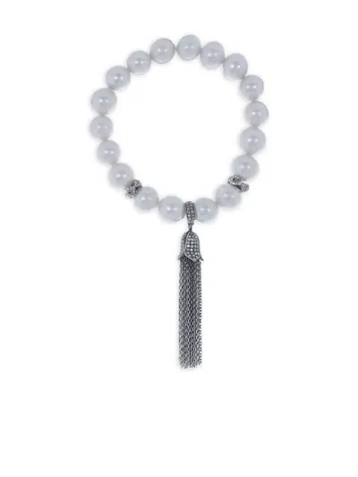 Loree Rodkin Pearl And Diamond Bracelet In Silver