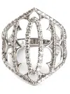 Loree Rodkin White Gold And Grey Diamond Pavé Shield Ring In Metallic