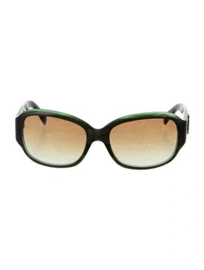 Pre-owned Loree Rodkin X Sama Eyewear Oversize Gradient Sunglasses In Black