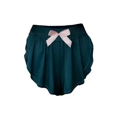 Loreen Label Women's Bamboo Butterfly Shorts - Emerald Green