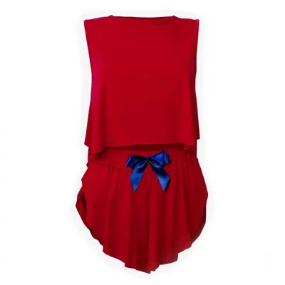 Loreen Label Women's Bamboo Crop Top & Butterfly Shorts In Multi