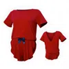 Loreen Label Women's Bamboo Double-sided T-shirt & Butterfly Shorts In Red