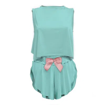 Loreen Label Women's Green Crop Top & Butterfly Shorts