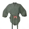 Loreen Label Women's Green Wrap Top & Butterfly Shorts - Khaki In Green