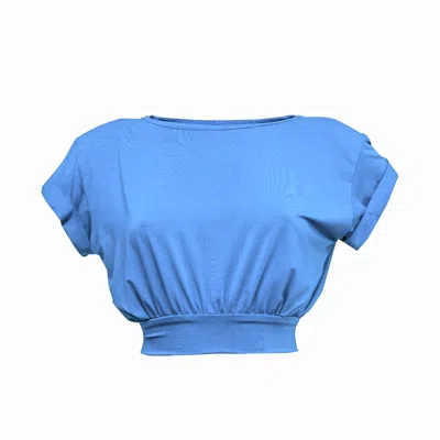 Loreen Label Women's Open Back Top In Blue