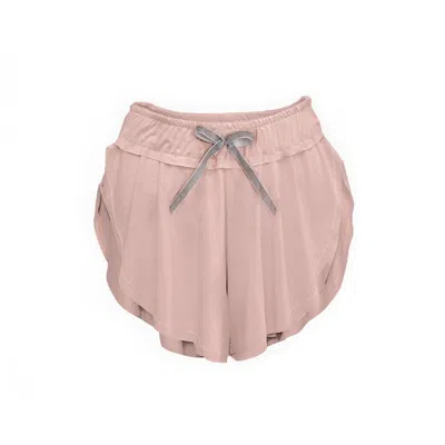 Loreen Label Women's Pink / Purple Bamboo Buttefly Shorts - Powder Rose In Multi