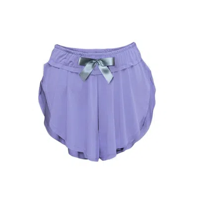 Loreen Label Women's Pink / Purple Bamboo Butterfly Shorts -mauve In Multi