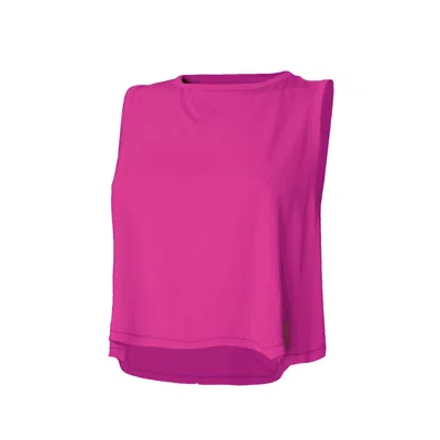 Loreen Label Women's Pink / Purple Bamboo Crop Top - Baby Doll In Multi