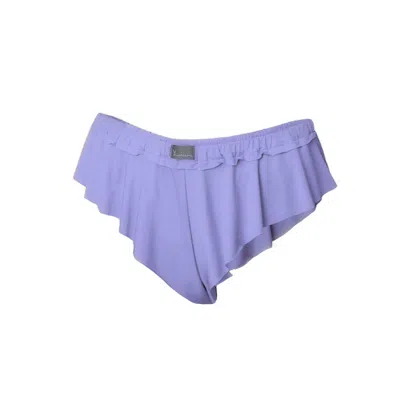 Loreen Label Women's Pink / Purple Bamboo Cute Wavy Shorts - Mauve In Multi