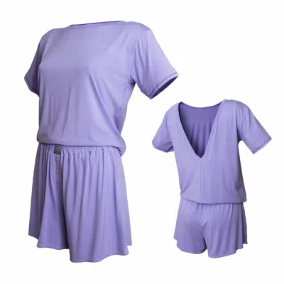 Loreen Label Women's Pink / Purple Bamboo Double-sided T-shirt & Boxer Shorts In Pink/purple