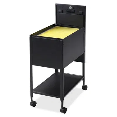 Lorell 1 Drawer Mobile Standard File Cart With Lock In Black