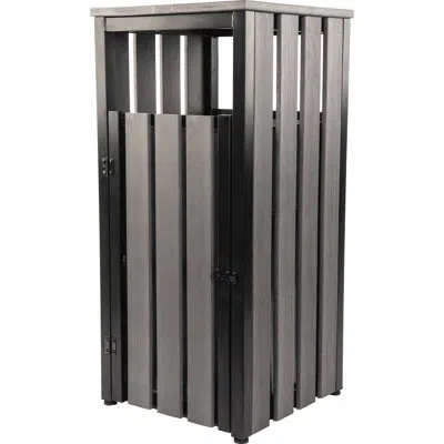 Lorell 10 Gallon Open Trash Can In Charcoal