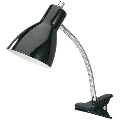 Lorell 10-watt Led Bulb Clip-on Desk Lamp In Black
