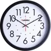 Lorell 14-1/2" Self-set Wall Clock - Analog - Quartz - White Main Dial - Black