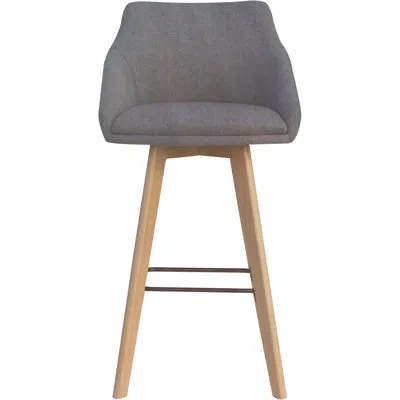 Lorell 22" W Fabric Seat Waiting Room Chair With Solid Wood Frame In Gray