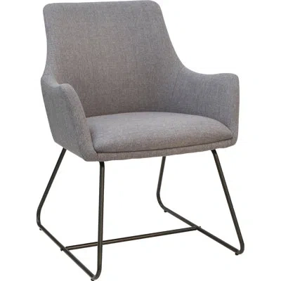 Lorell 25.2" W Waiting Room Chair With Metal Frame In Gray