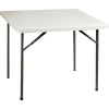 Lorell 36" Plastic Square Portable Folding Table In Platinum
