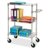 Lorell 3-tier Rolling Cart In Silver