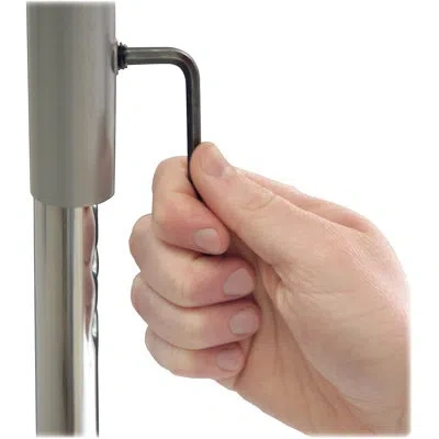 Lorell 7" H X 7" W X 17.25" D Desk Leg In Silver