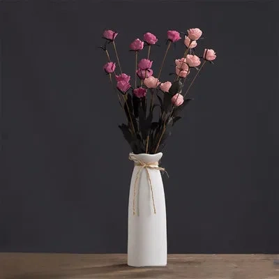 Lorell 8.2" Ceramic Vase In White