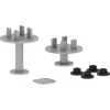 Lorell Adaptable Panel System 4-way Connector Set - Steel - Silver