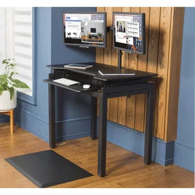 Lorell Adjustable Desk Riser Floor Stand In Black