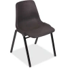 Lorell Armless Stackable Chair In Brown