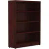 Lorell Chateau Series Bookshelf - 1.5" Top, 36" X 11.6"48.5" Bookshelf - 4 Shelve(s) - Reeded Edge - Materi