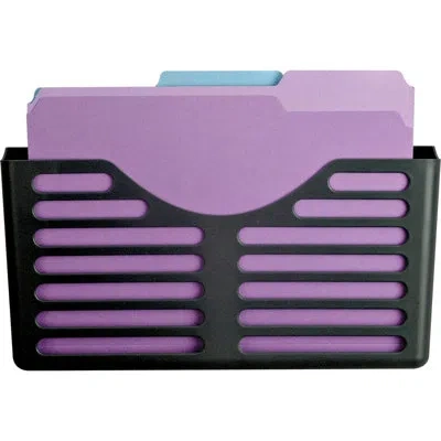 Lorell Cubicle Pocket File In Black