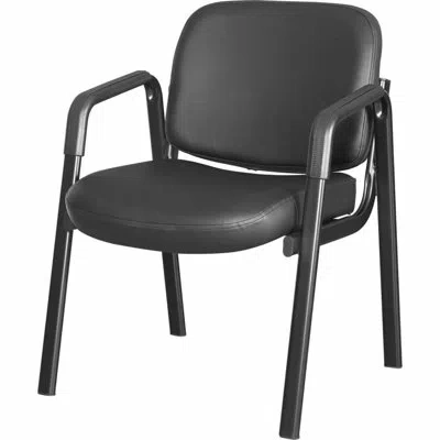 Lorell Deluxe Leather 4-leg Guest Chair