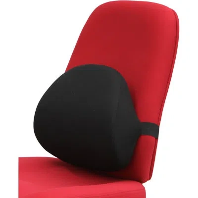 Lorell Ergo Fabric Lumbar Back Support In Black