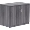 Lorell Essentials Series 2-door Storage Cabinet - 36" X 22.5" X 29.5" - 2 Door(s) - Finish: Weathered Charc