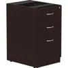 Lorell Essentials Series Box/box/file Fixed File Cabinet - 16" X 22" X 28.3" Pedestal - Finish: Espresso, S