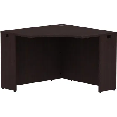 Lorell Essentials Series Corner Desk - 42" X 24"29.5" Desk, 1" Top - Finish: Espresso Laminate