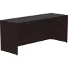 Lorell Essentials Series Credenza Shell - 72" X 24"29.5" Credenza Shell, 1" Top - Finish: Espresso, Silver