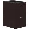 Lorell Essentials Series File/file Fixed File Cabinet - 16" X 22" X 28.3" Pedestal - Finish: Espresso, Silv