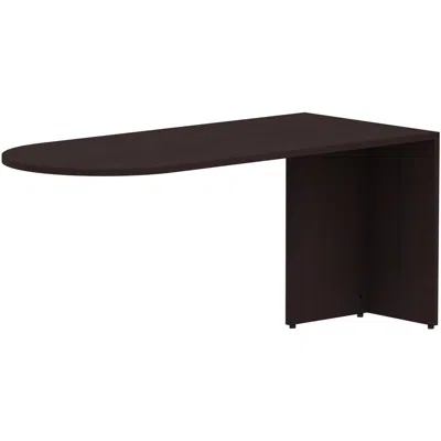 Lorell Essentials Series Peninsula Desk Box 1 Of 2 - 66" X 30"29.5" Desk, 1" Top - Finish: Espresso Laminat