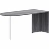 Lorell Essentials Series Peninsula Desk Box 1 Of 2 - 66" X 30"29.5" Desk, 1" Top - Finish: Weathered Charco