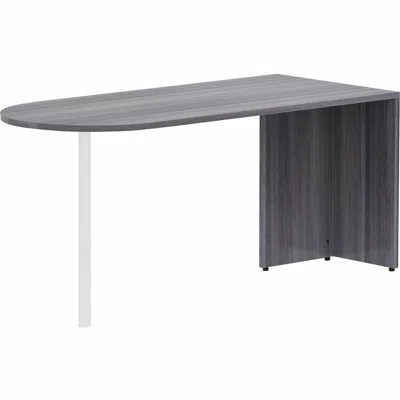 Lorell Essentials Series Peninsula Desk Box 1 Of 2 - 66" X 30"29.5" Desk, 1" Top - Finish: Weathered Charco