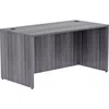 Lorell Essentials Series Rectangular Desk Shell - 60" X 30"29.5", 1" Top - Laminate, Weathered Charcoal Tab
