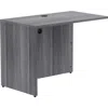 Lorell Essentials Series Return Shell - 42" X 24"29.5", 1" Top - Laminate, Weathered Charcoal Table Top - M