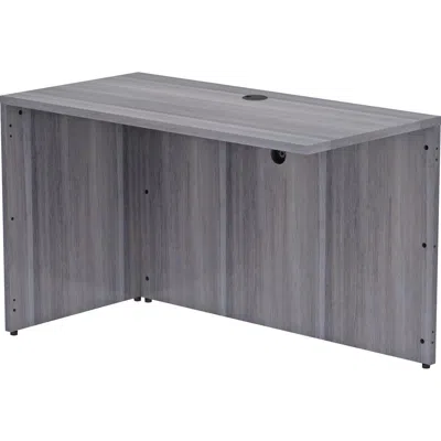 Lorell Essentials Series Return Shell - 48" X 24"29.5", 1" Top - Laminate, Weathered Charcoal Table Top - M