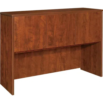 Lorell Essentials Series Stack-on Hutch With Doors - 59" X 14.8" X 36" - 3 Door(s) - Finish: Cherry, Lamina