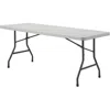 Lorell Extra-capacity Ultra-lite Folding Table - Light Gray Top - Dark Gray Base - 750 Lb Capacity X 72" Ta