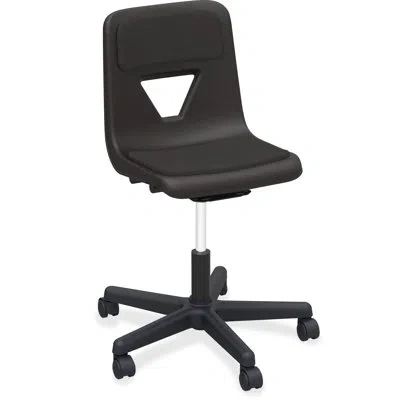 Lorell Five Leg Classroom Chair With Casters In Black,black