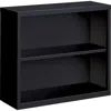 Lorell Fortress Series Bookcase - 34.5" X 13" X 30" - 2 X Shelf(ves) - Black - Powder Coated - Steel - Recy